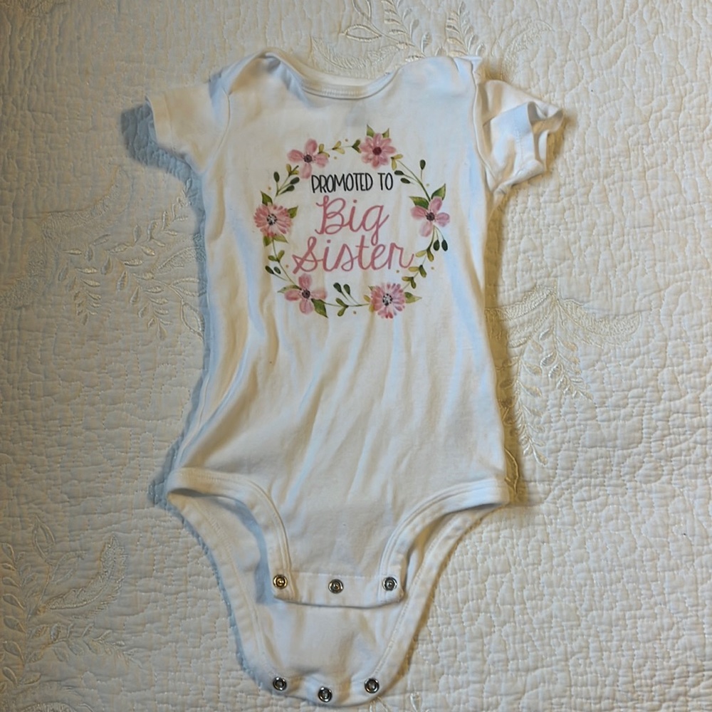 Promoted to big sister carters t shirt 18 months